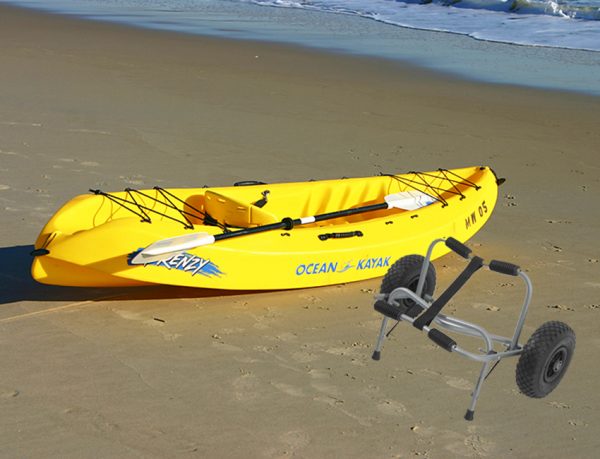 ocean kayak with kayak cart